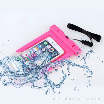 rainy day phone protector Pink color waterproof phone armband